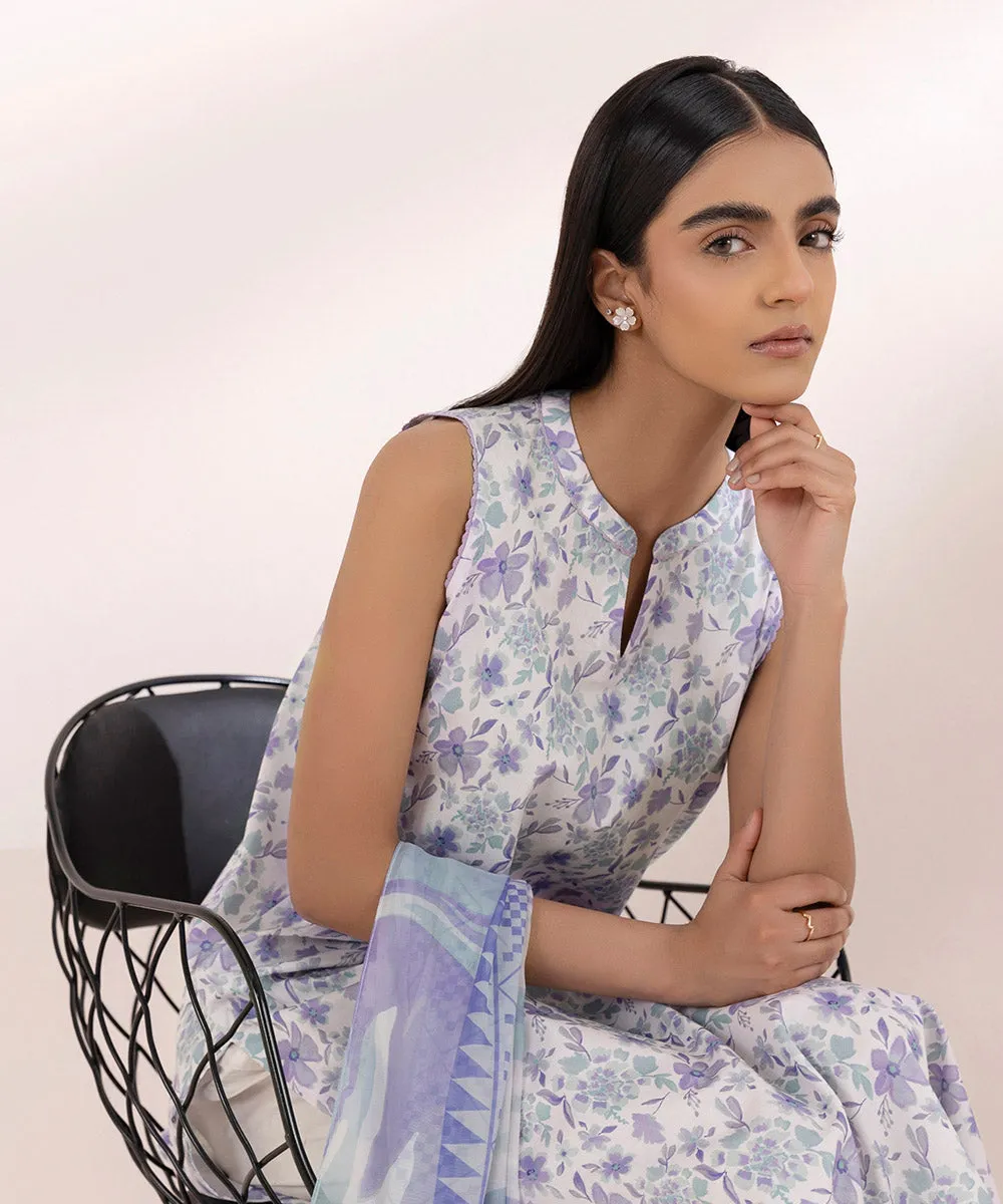 3 Piece - Printed Lawn Suit-U3Pdy24Dfv47