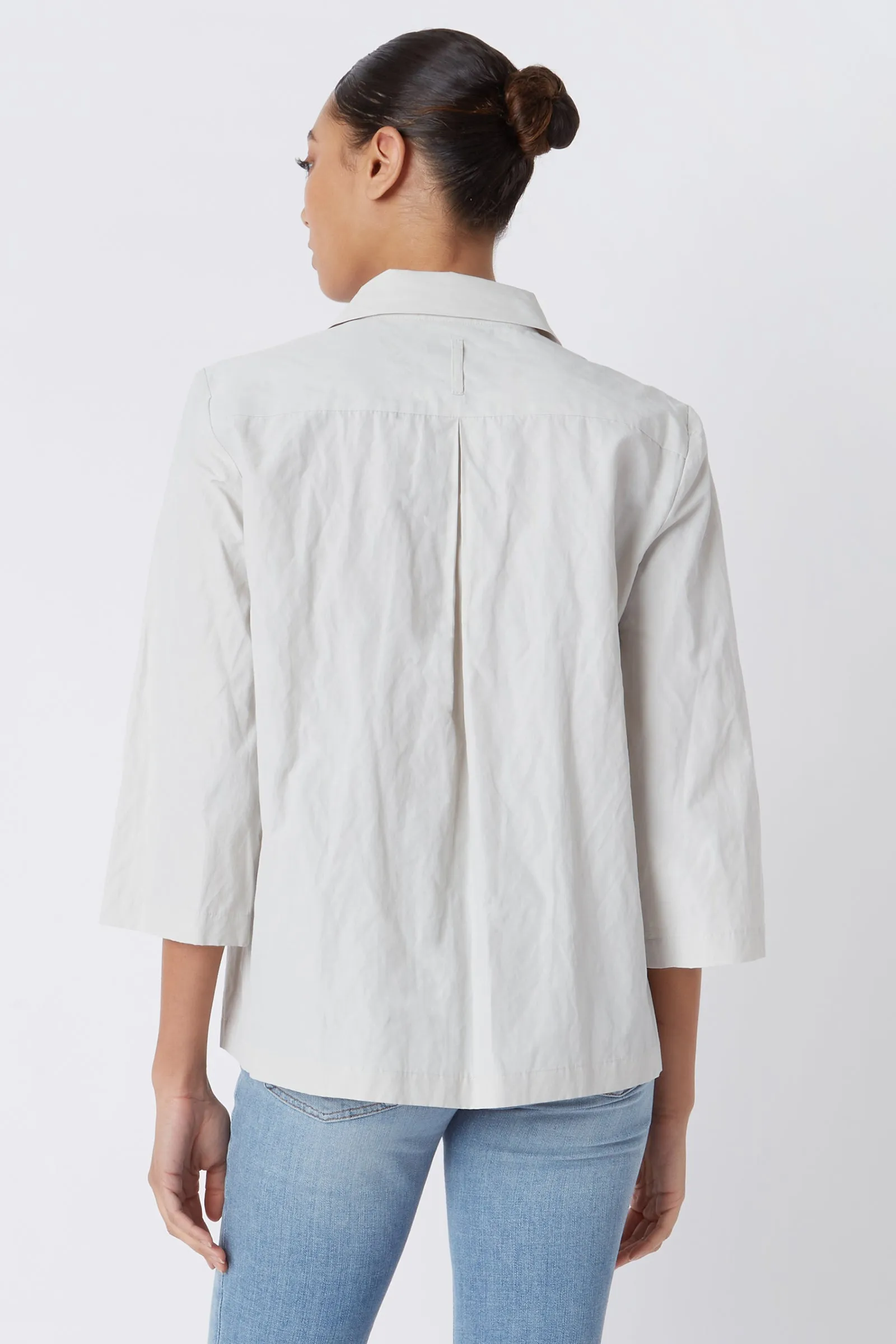 3/4 Sleeve Ginna - Stone Cotton Nylon
