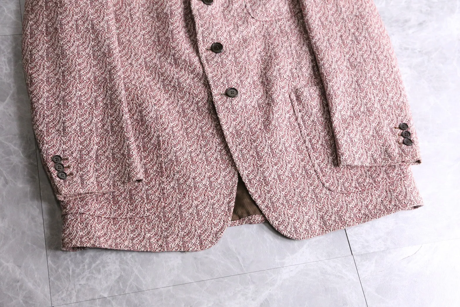 70’s allover pattern tailored jacket
