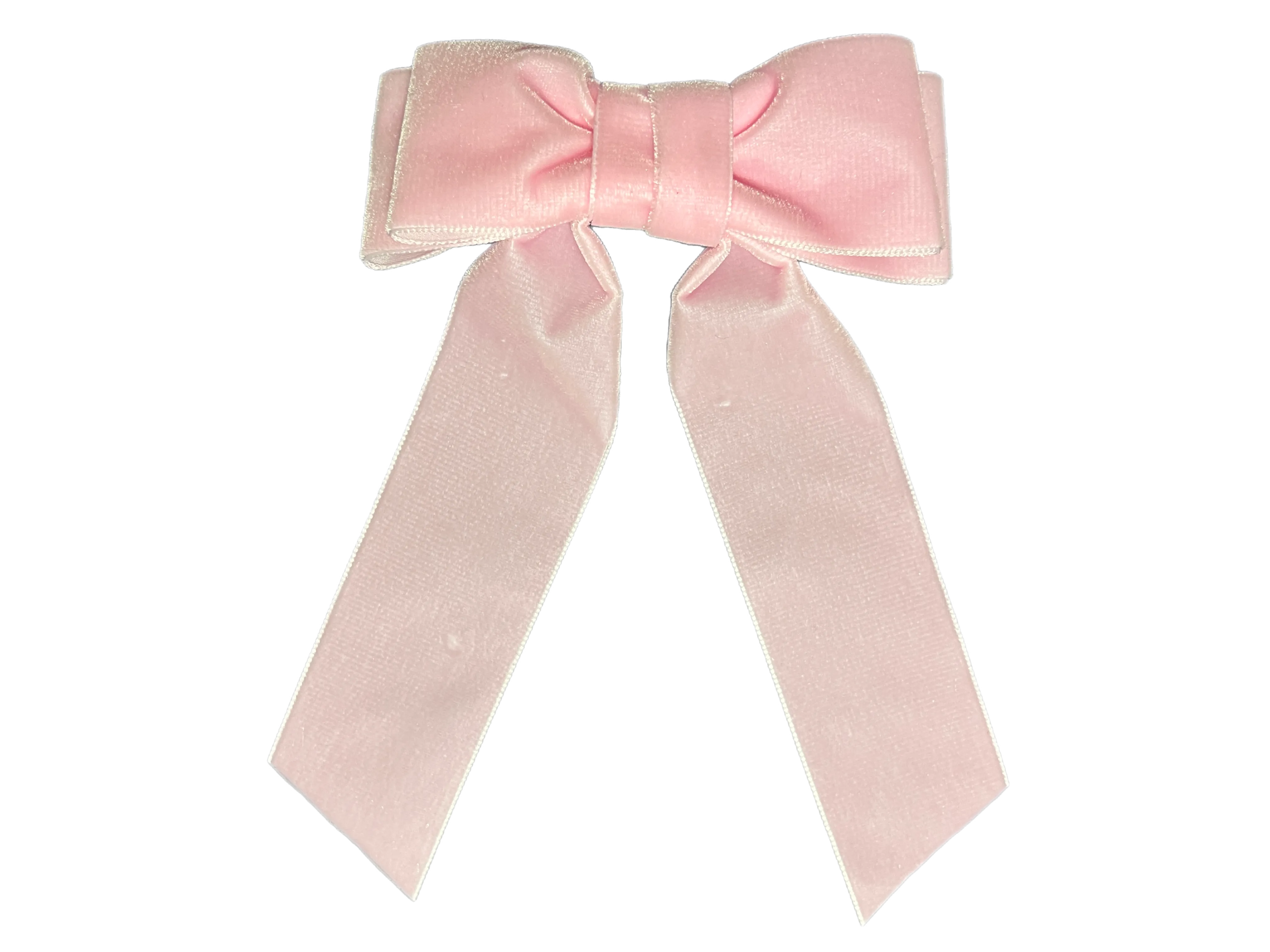 Ballerina Pink Tailored Double Loop Velvet Bows