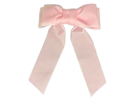 Ballerina Pink Tailored Double Loop Velvet Bows