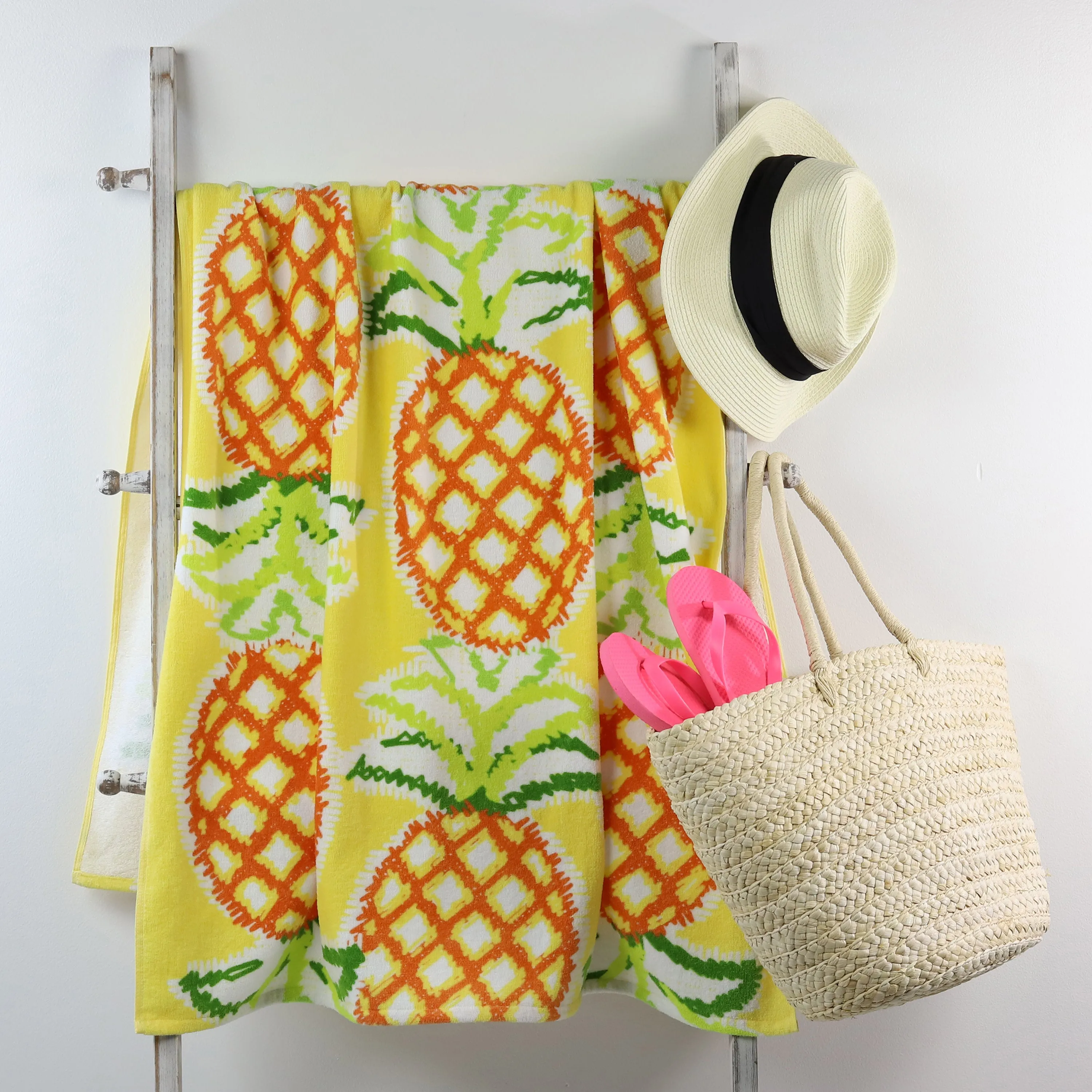 Beach Towel, Pineapple Print