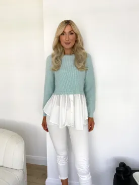 Bianca Mint All In One Shirt Jumper
