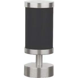 Black Leather Round Finial-stain Steel