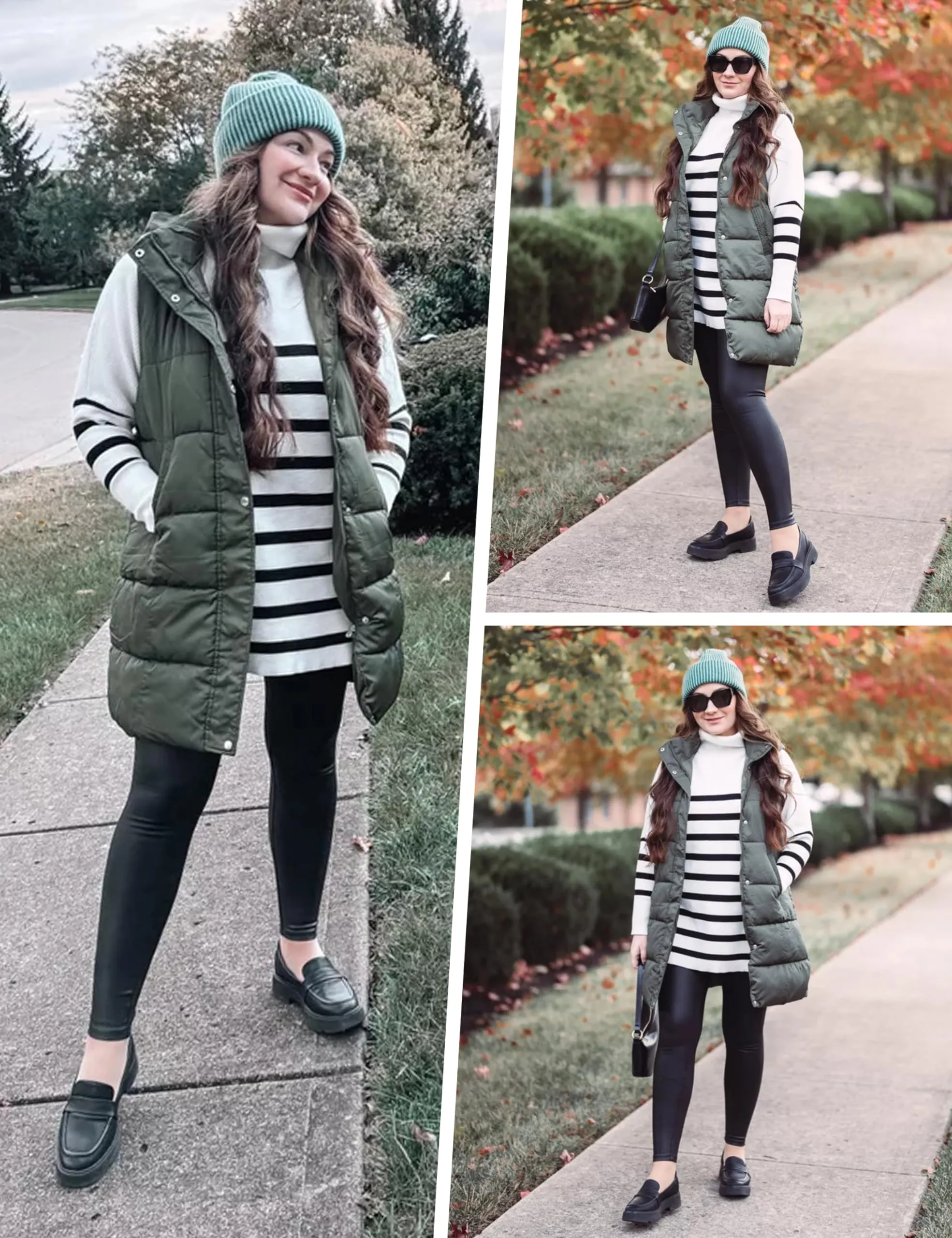 Black Women's Long Puffer Vest Casual Sleeveless Puffy Jacket - Tanming