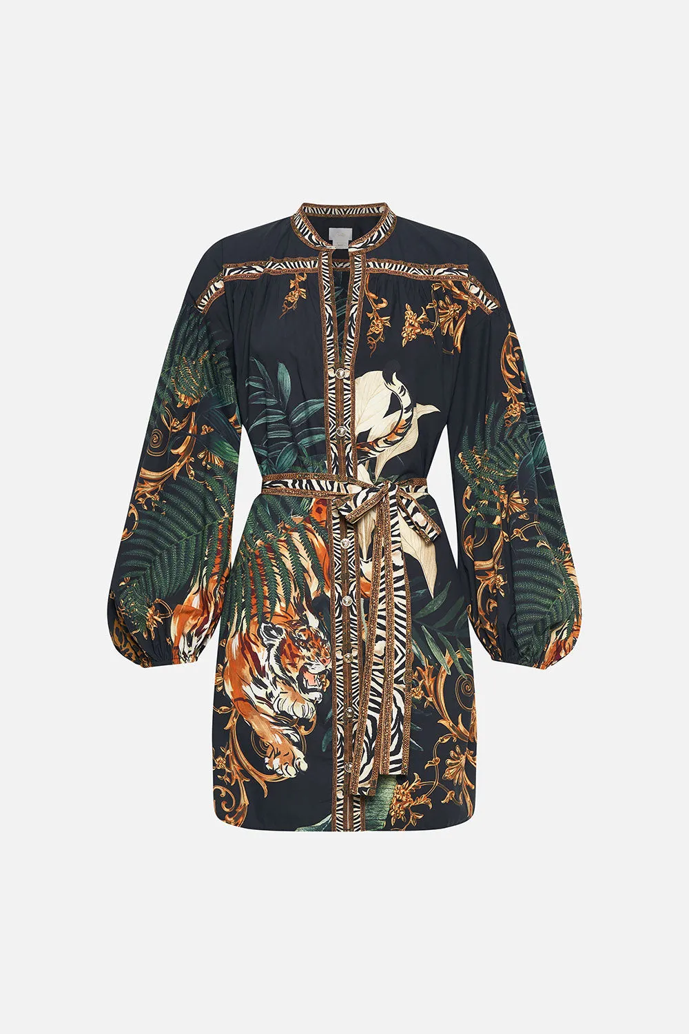 BLOUSON SLEEVE SHIRT DRESS EASY TIGER