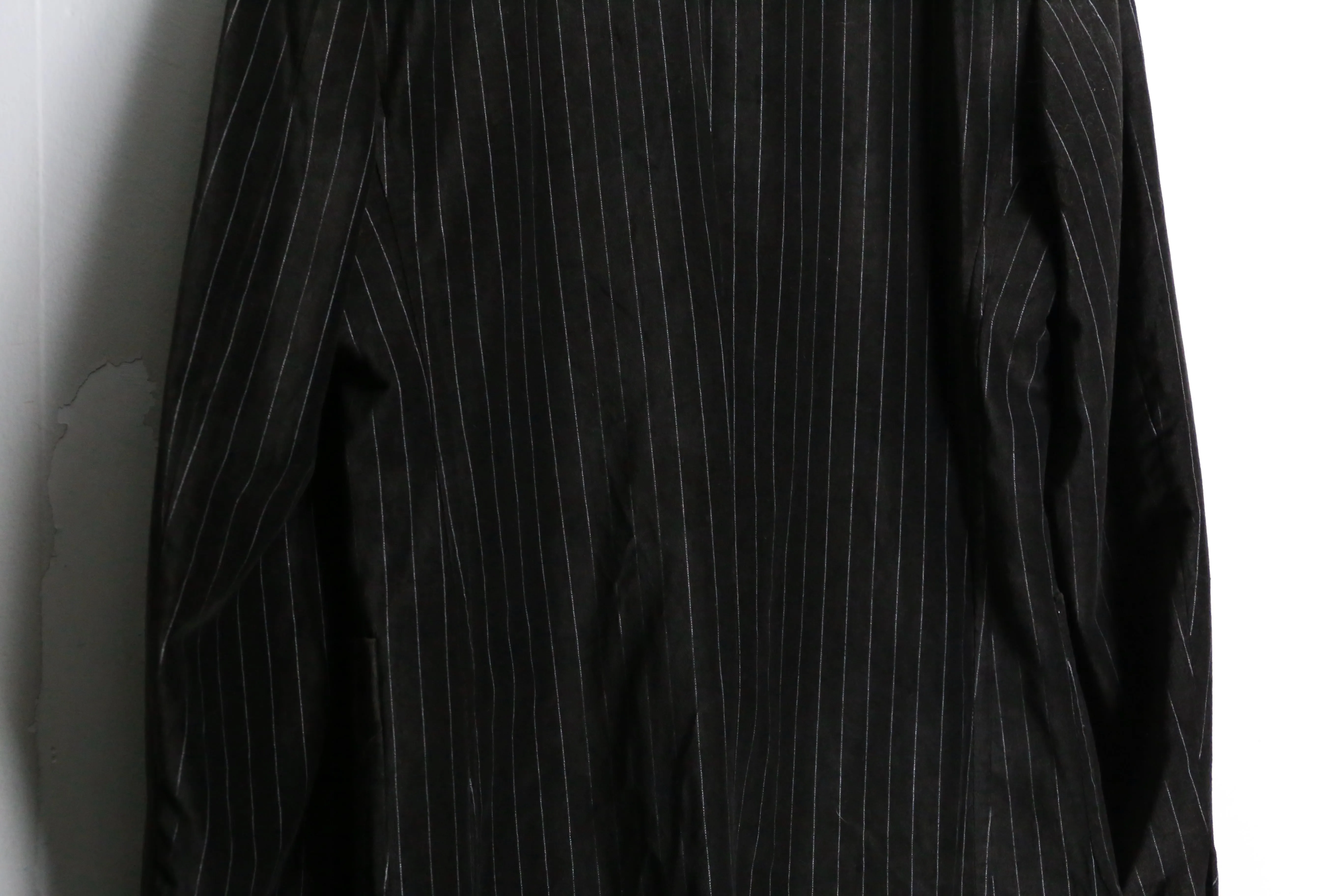 brown stripe velour single tailored jacket