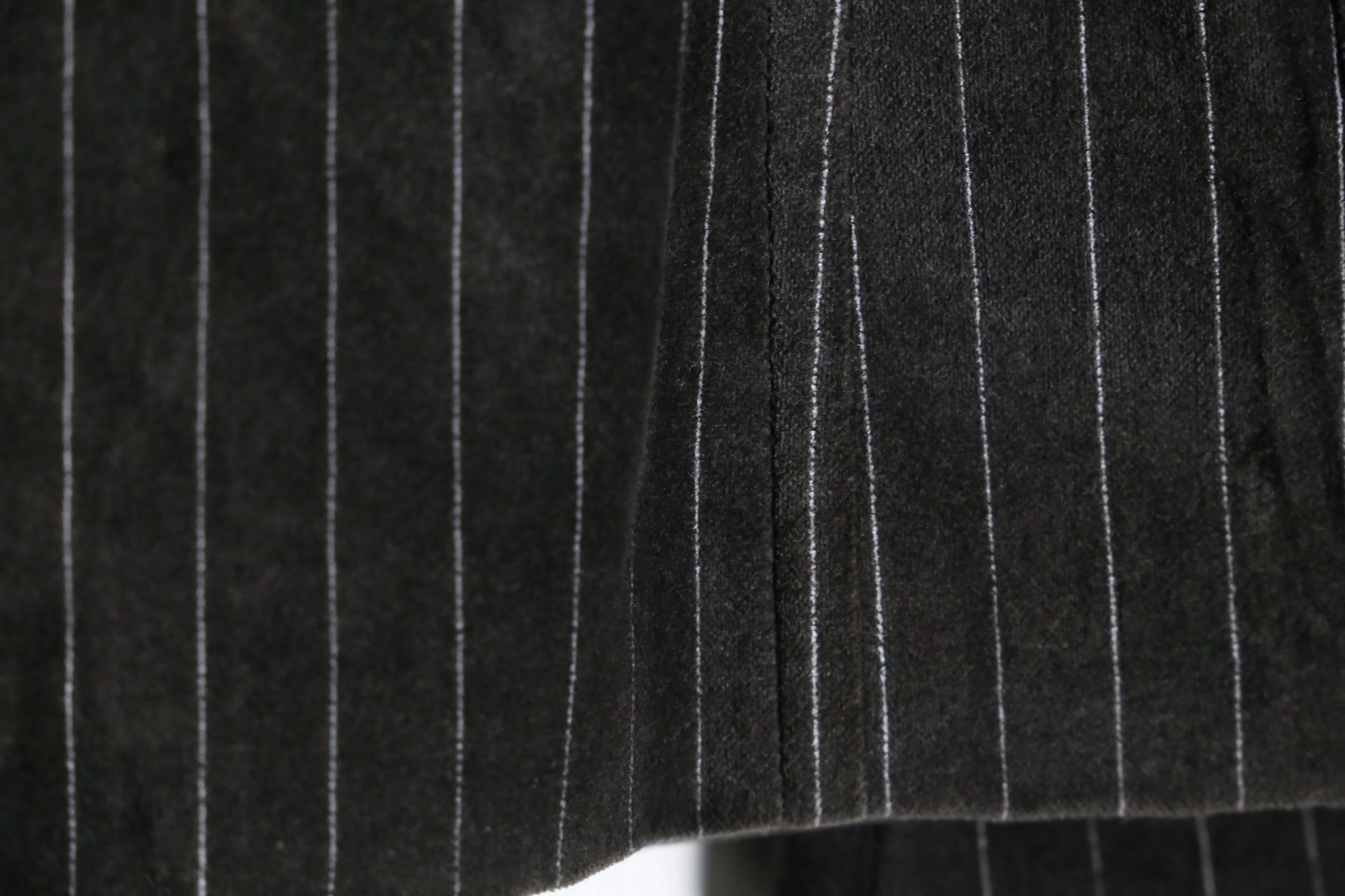 brown stripe velour single tailored jacket