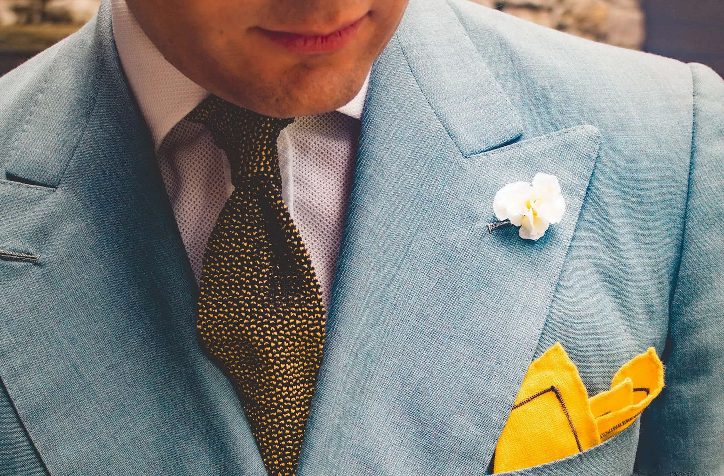 Charcoal & Cognac Two-Tone Silk Knit Tie
