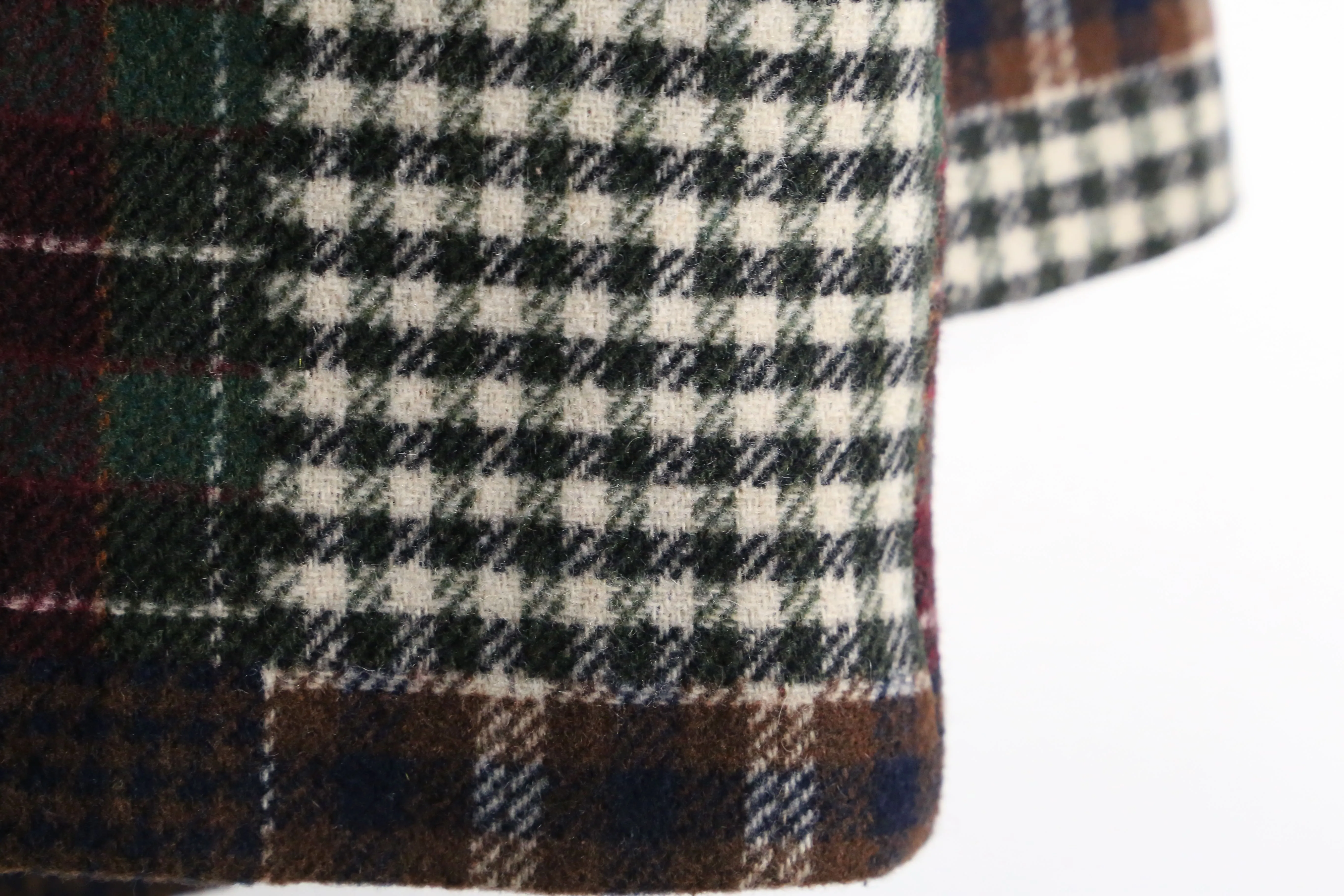 check patchwork design single tailored jacket