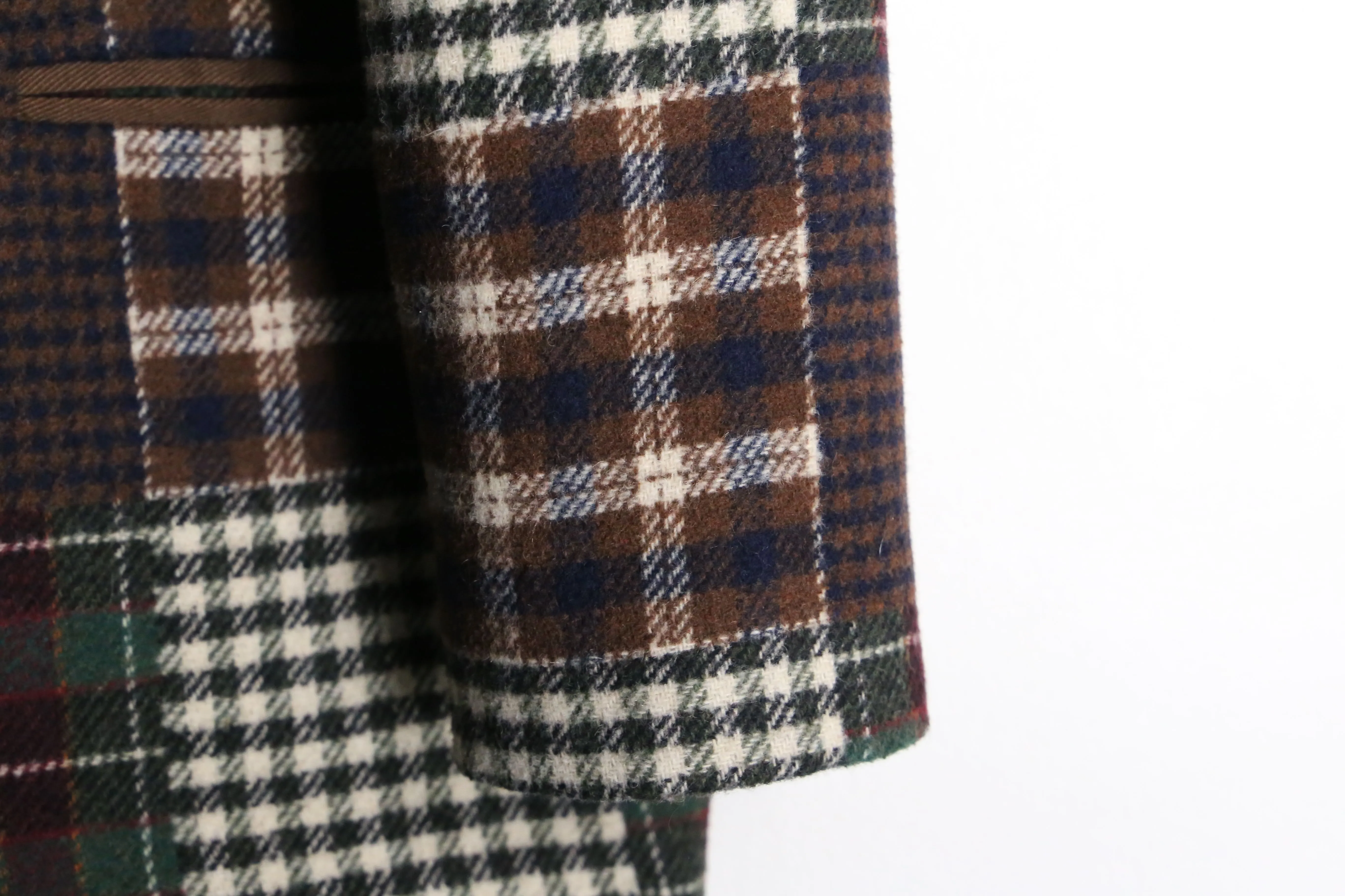 check patchwork design single tailored jacket