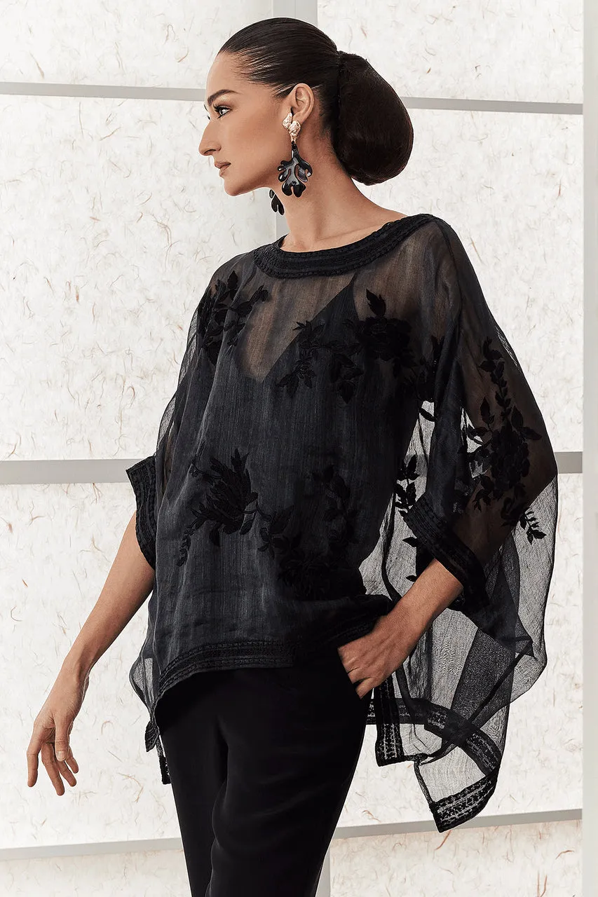 Couture Piña Embroidered Caftan Top