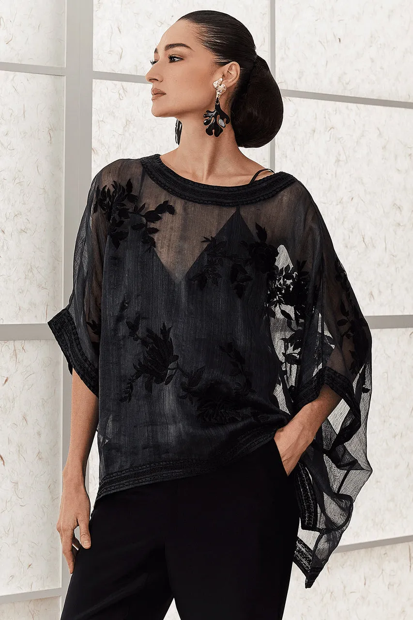 Couture Piña Embroidered Caftan Top
