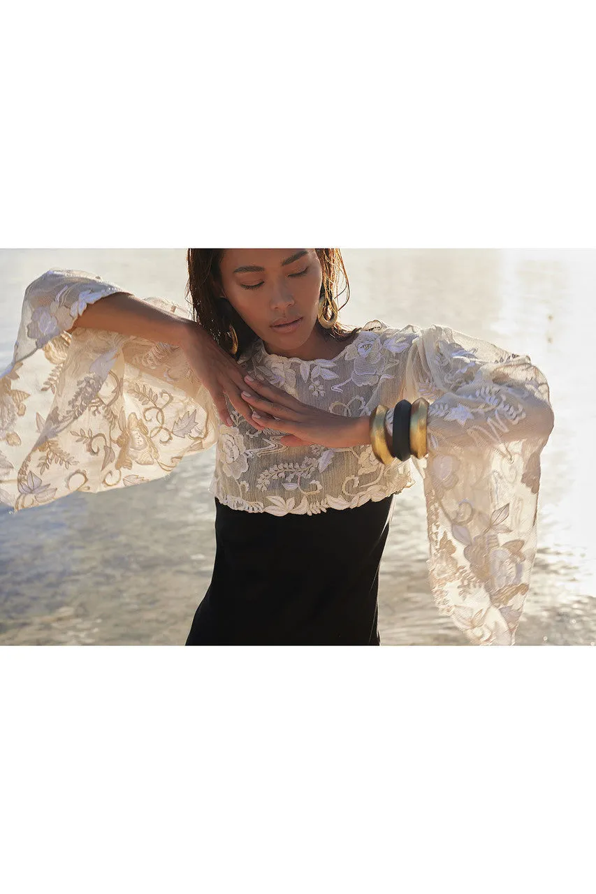 Couture Piña Embroidered Top