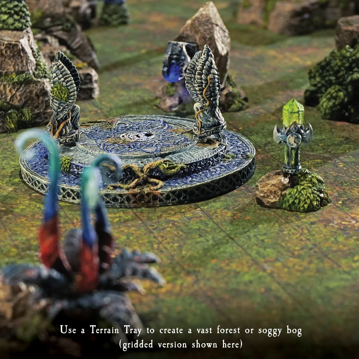 Dreadhollow Forest Terrain Trays: 12"x12" & 6"x6"  (2 of each size)