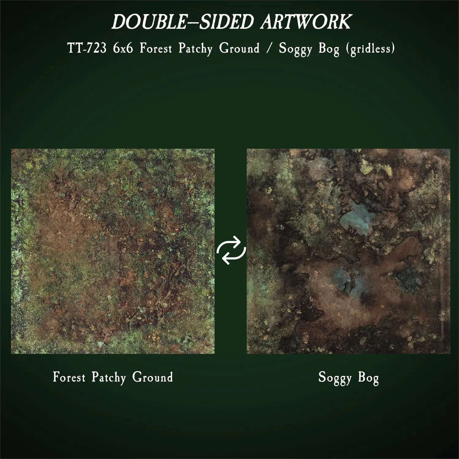 Dreadhollow Forest Terrain Trays: 12"x12" & 6"x6"  (2 of each size)