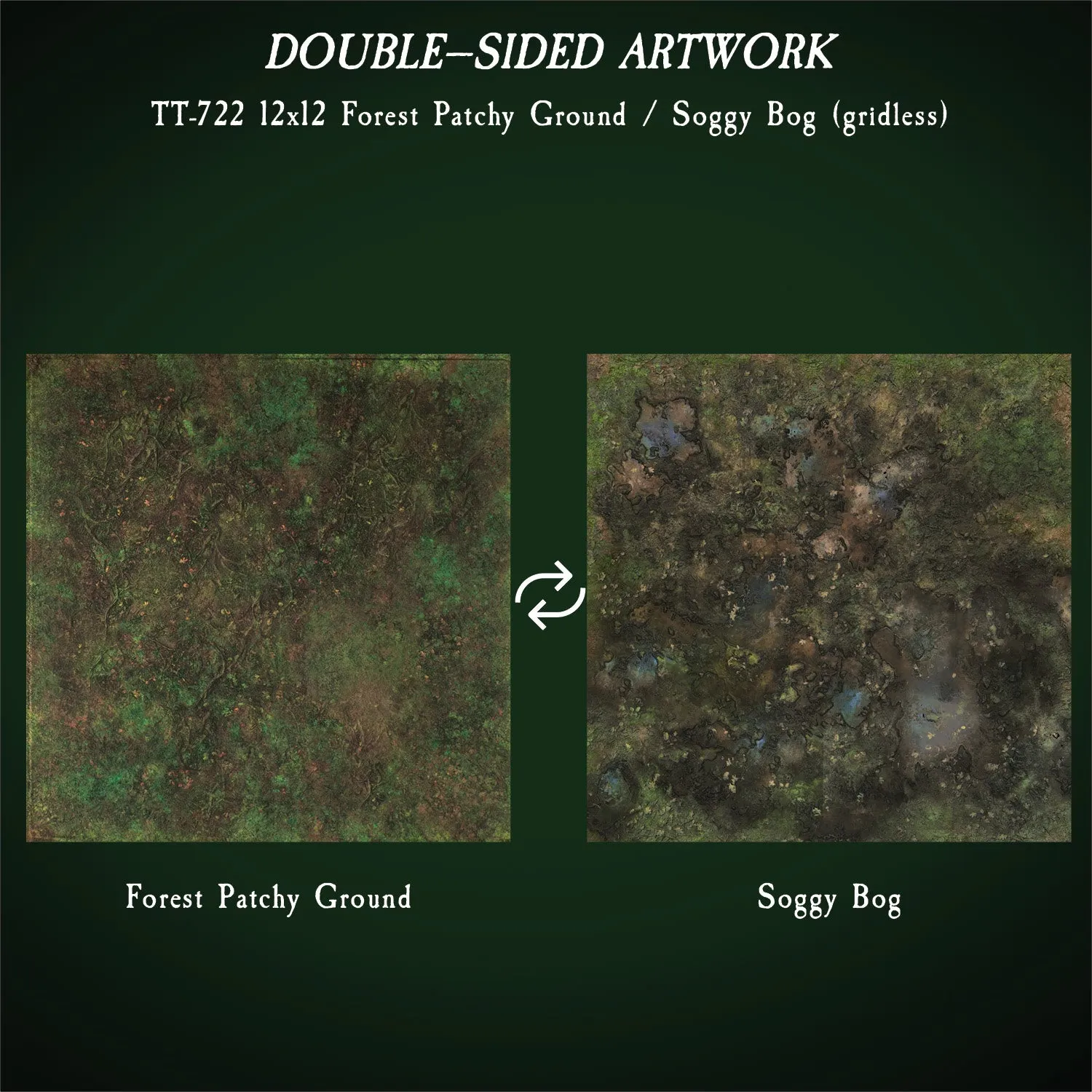Dreadhollow Forest Terrain Trays: 12"x12" & 6"x6"  (2 of each size)
