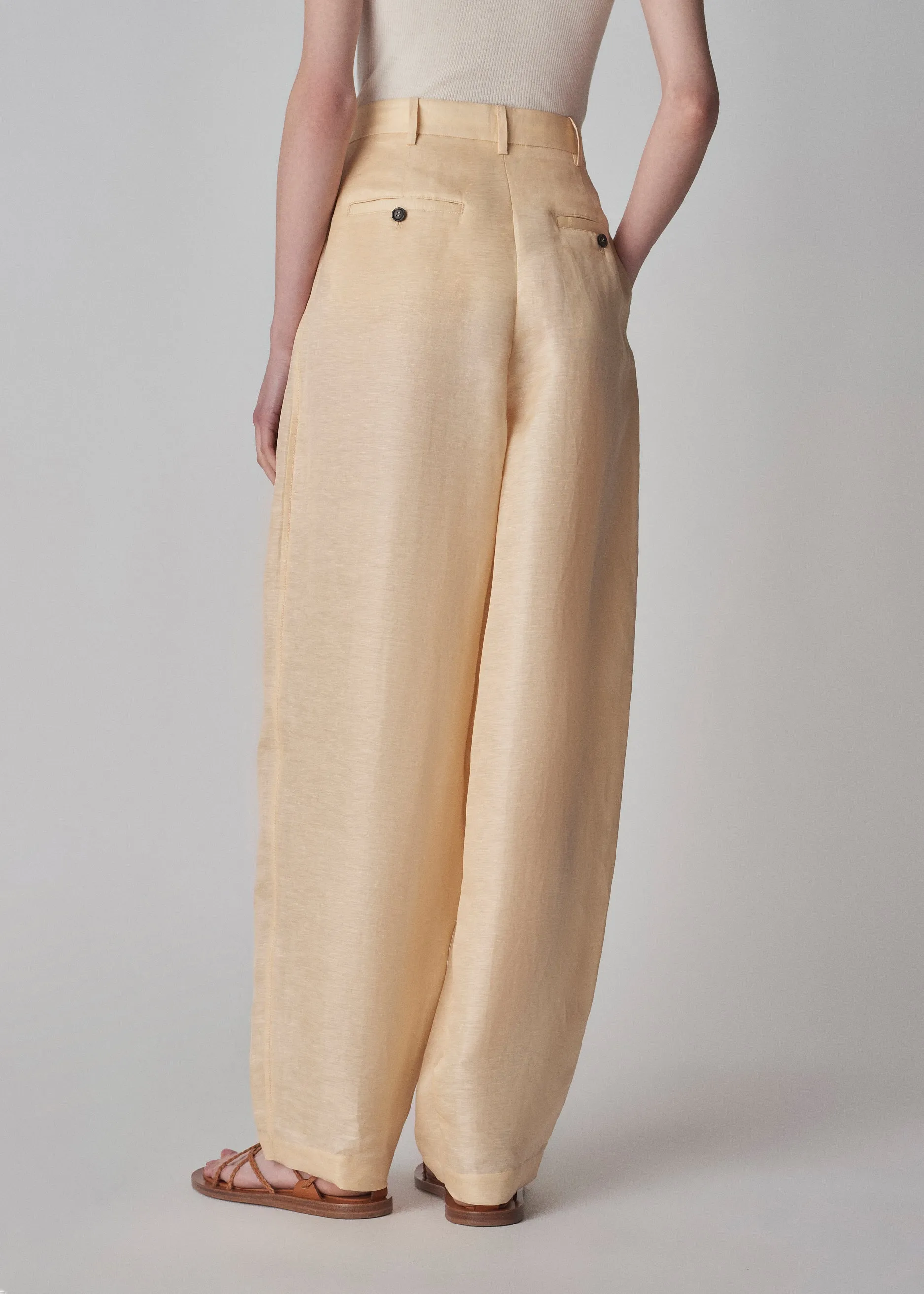 Egg Pant in Organza - Custard