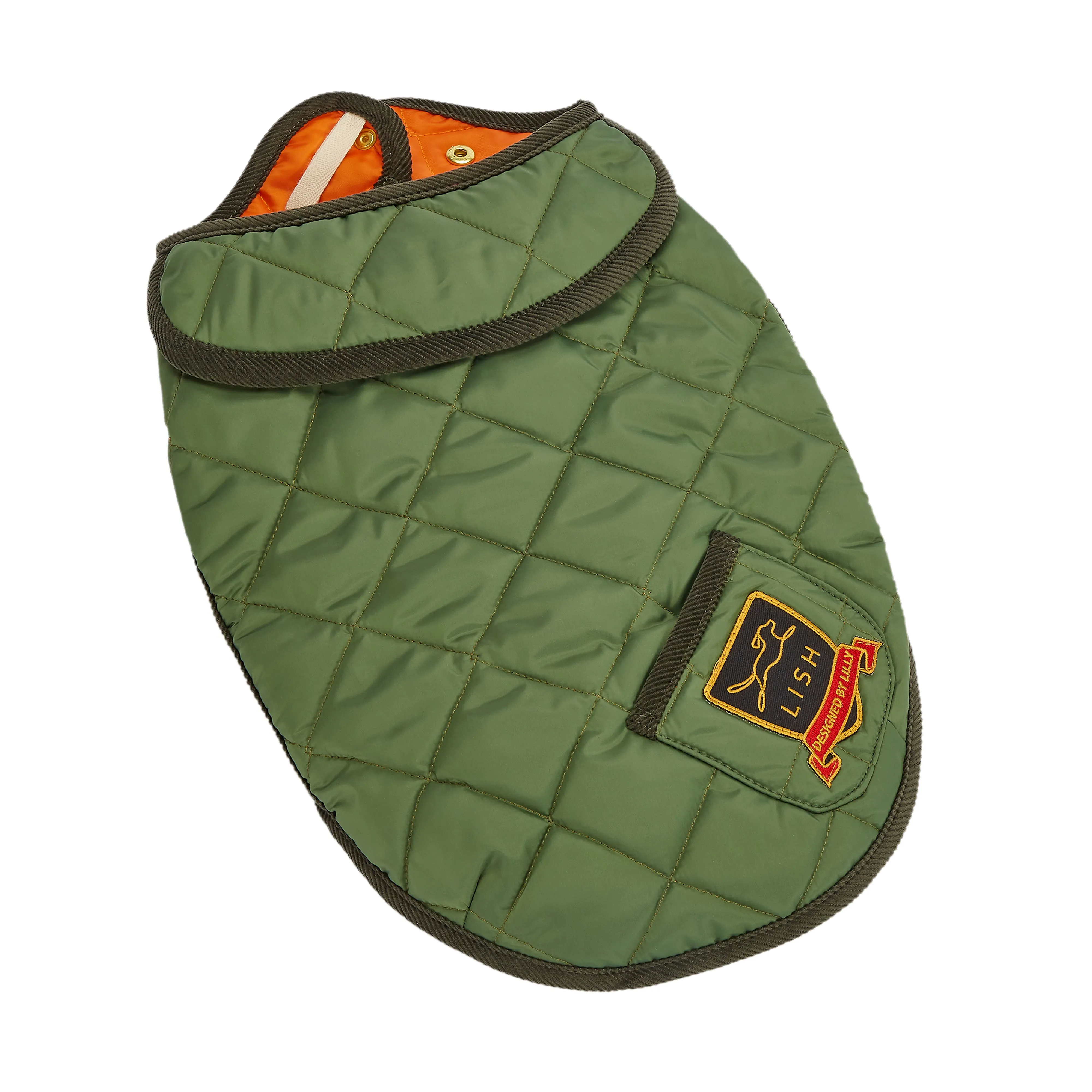Elwin Khaki Green Designer Luxury Dog Coat