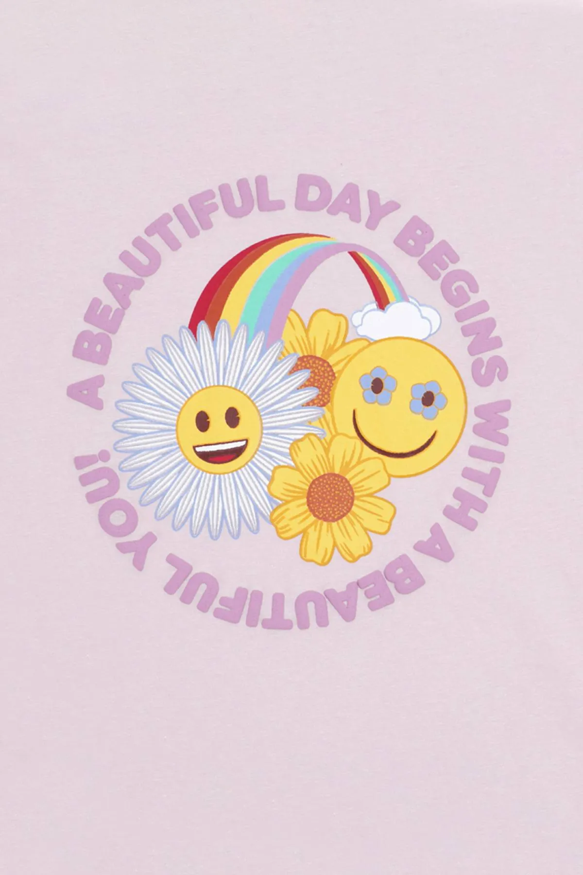 Emoji T-Shirt For Girl - Orchid
