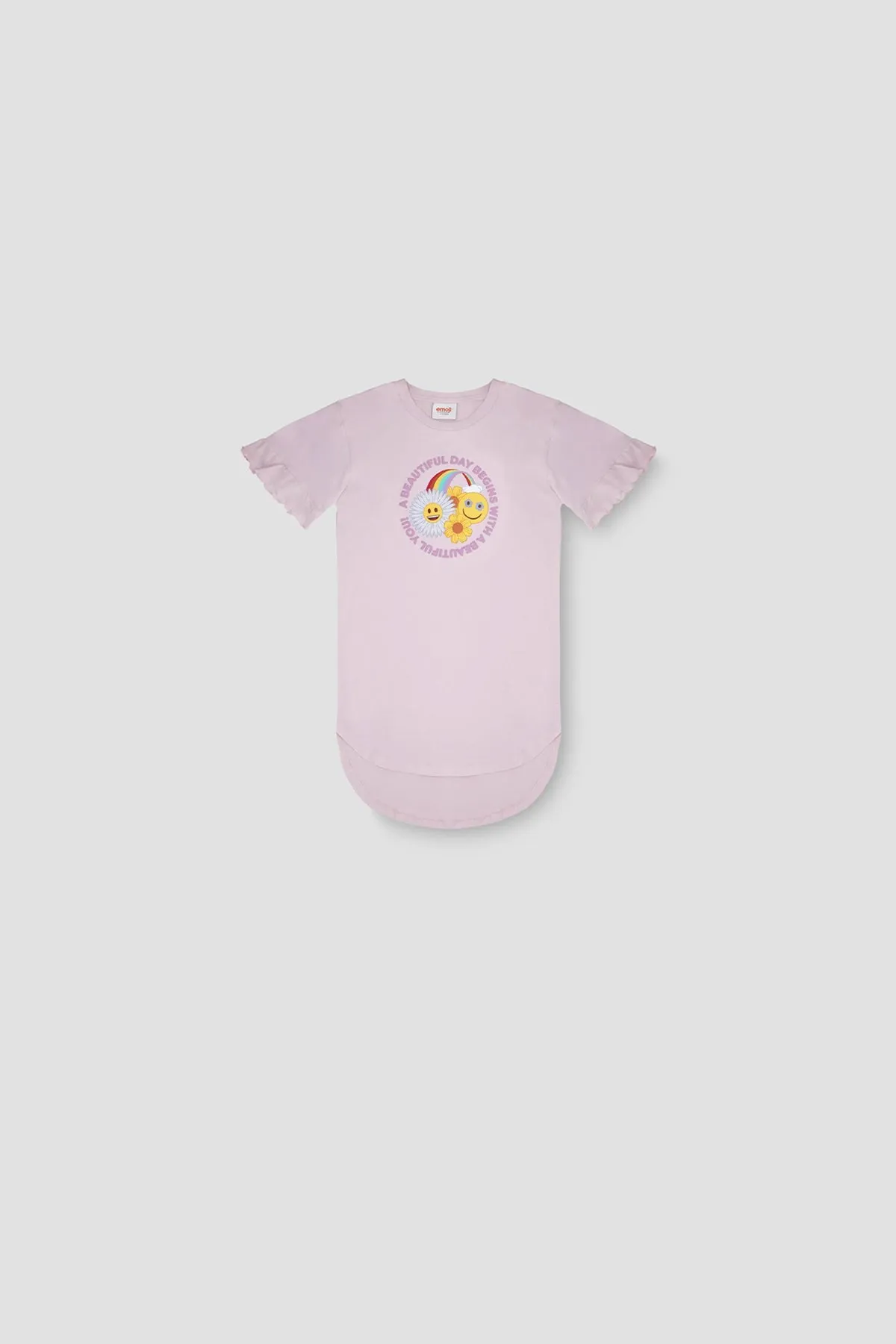 Emoji T-Shirt For Girl - Orchid