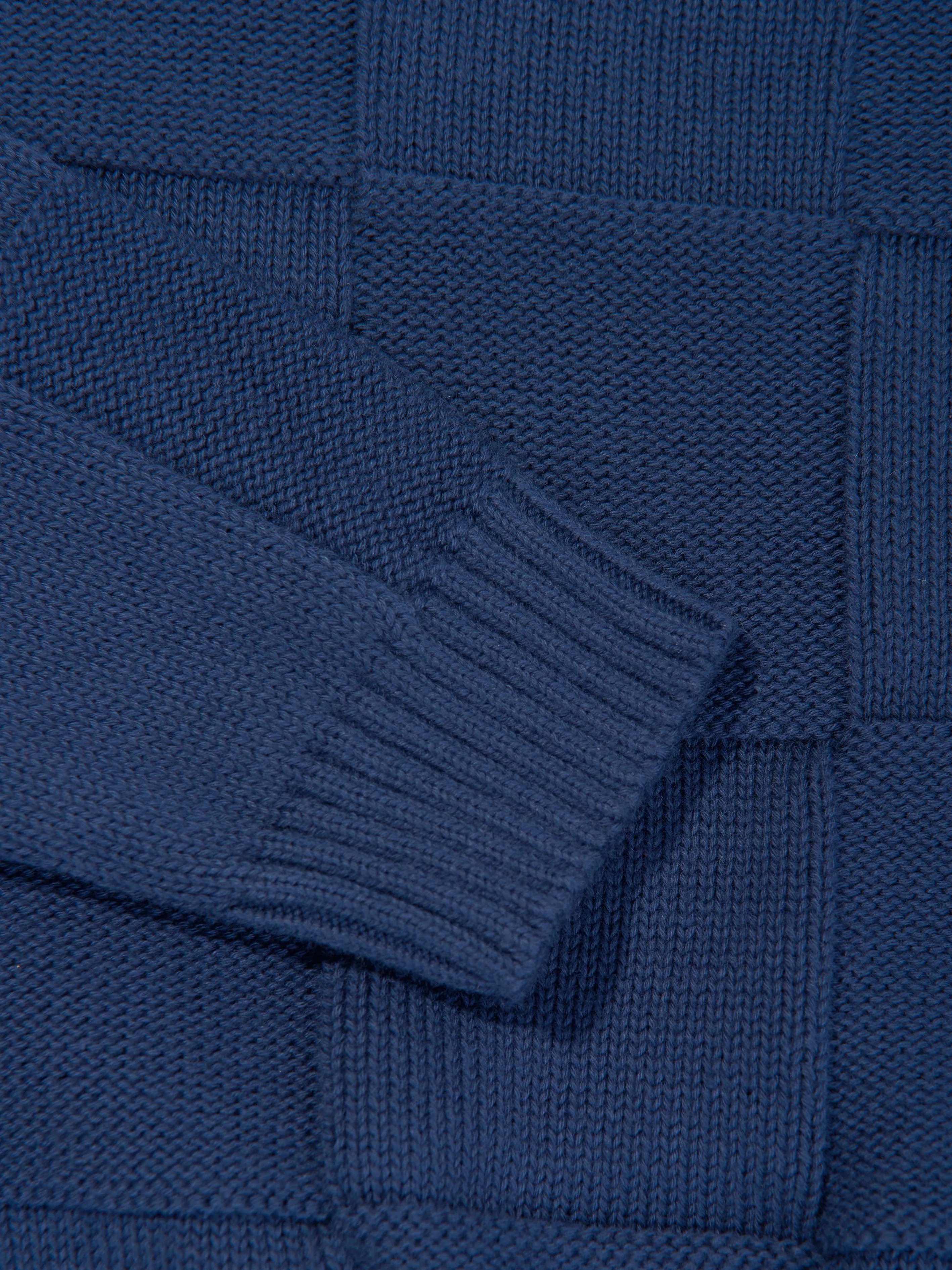 Emporio Armani Baby Boys Knitted Logo Jumper in Navy