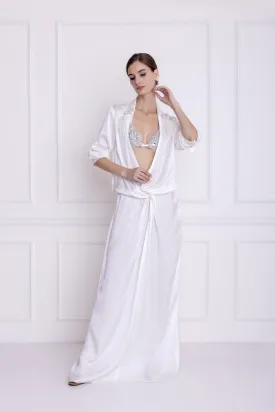 Floor length shirt gown