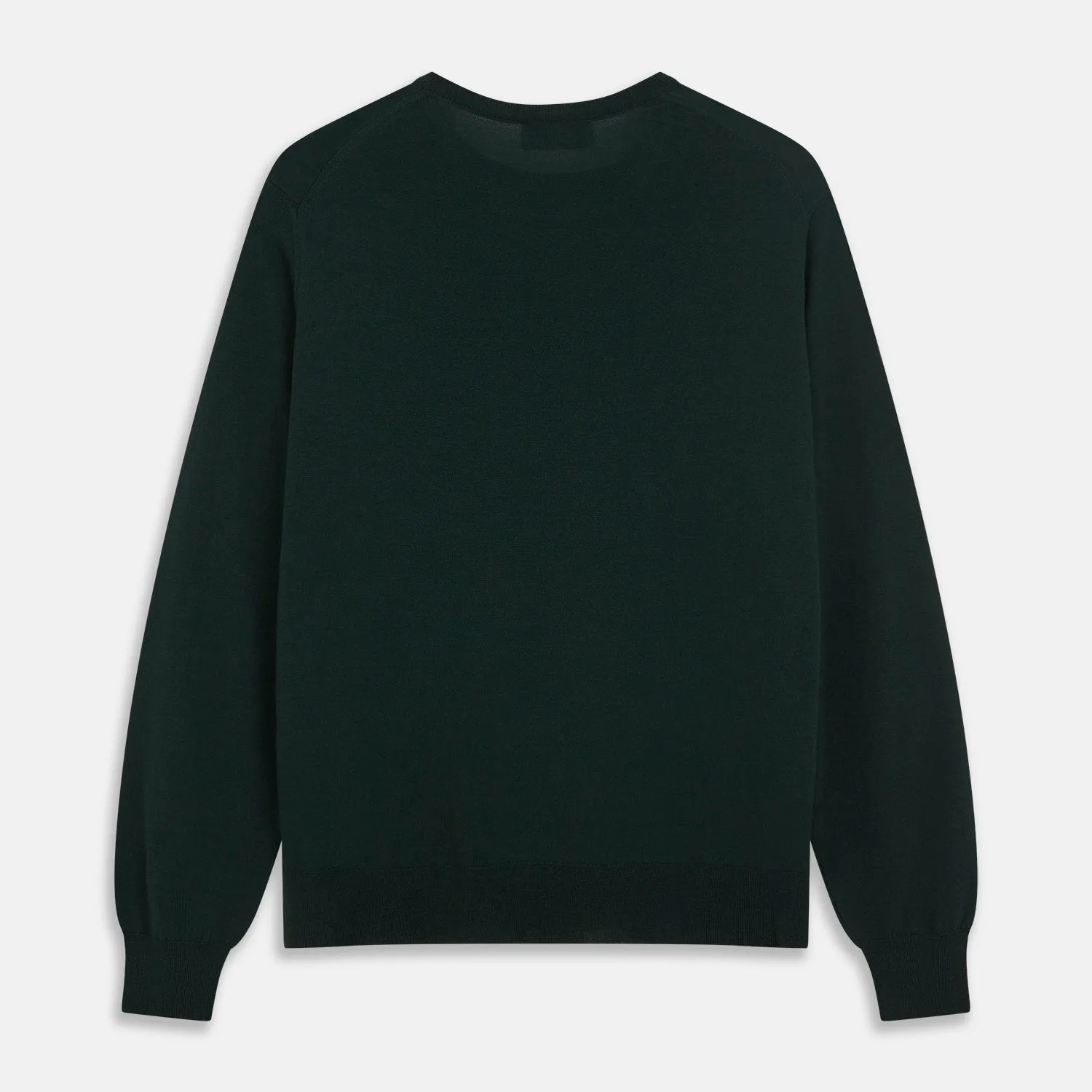 Forest Green Crew Neck Merino Jumper