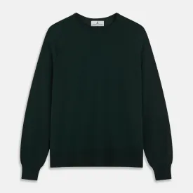 Forest Green Crew Neck Merino Jumper