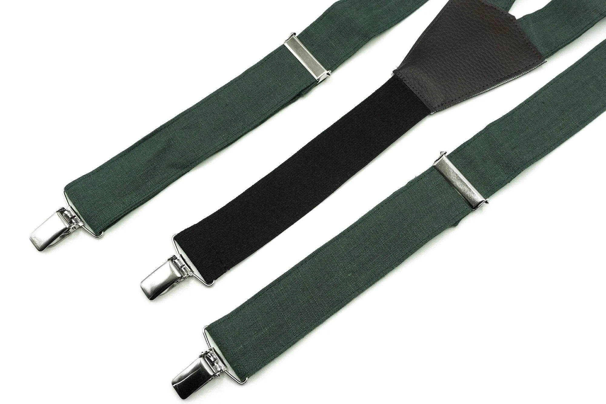 Forest Green Necktie Set for Groomsmen and Groom