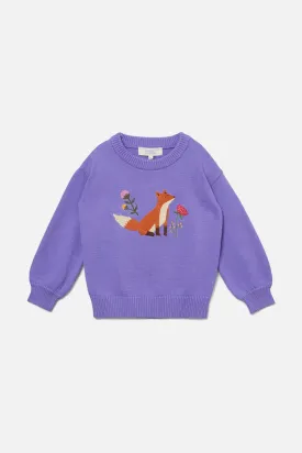 Fox Emb Kids Knit