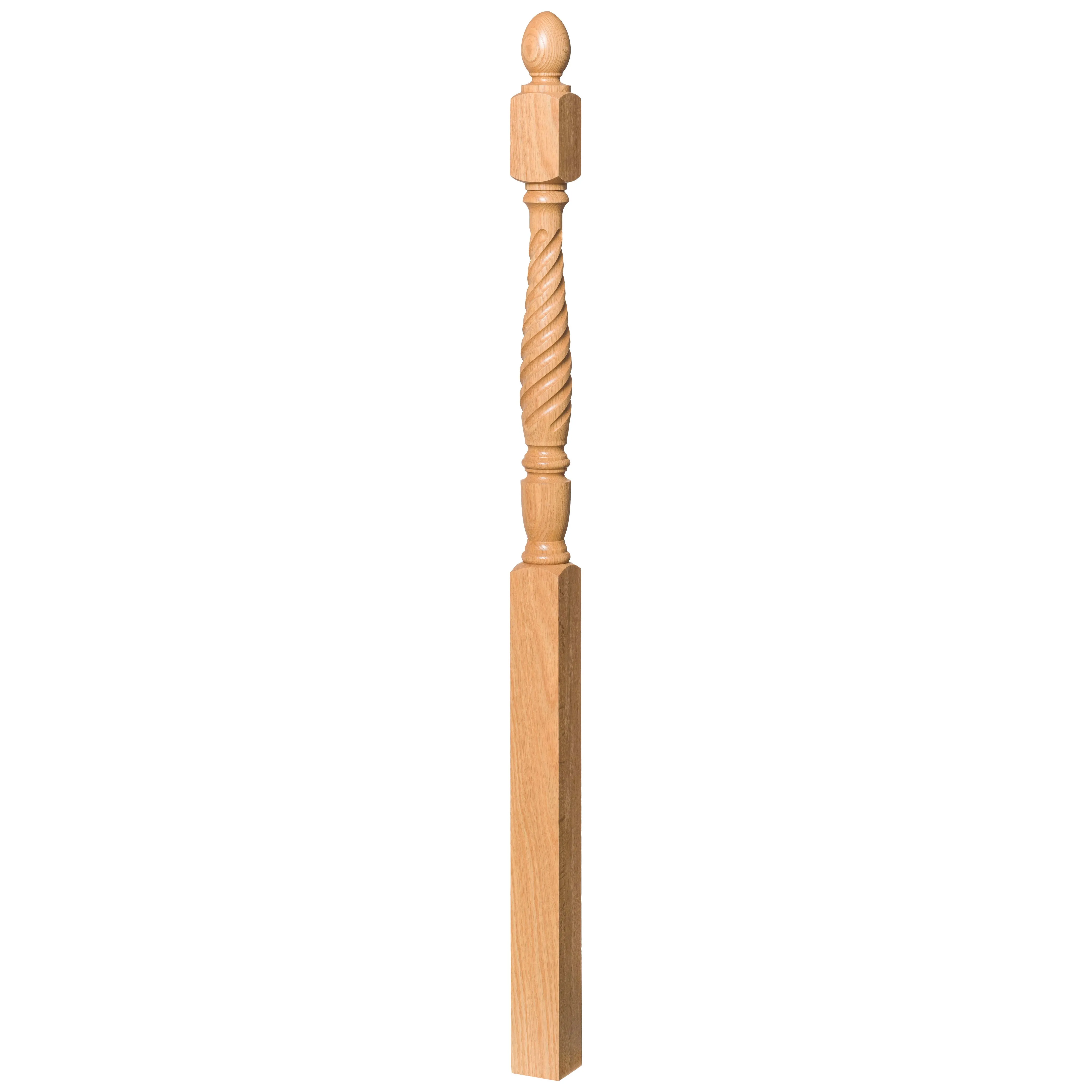 Georgia 3" x 60" 4742 Turned Newel w/Plain Pineapple Top (4742, 4742F, 4742T)