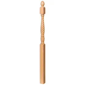 Georgia 3" x 60" 4742 Turned Newel w/Plain Pineapple Top (4742, 4742F, 4742T)