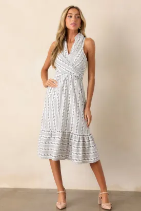 Girl On The Go Ivory Midi Shirt Dress