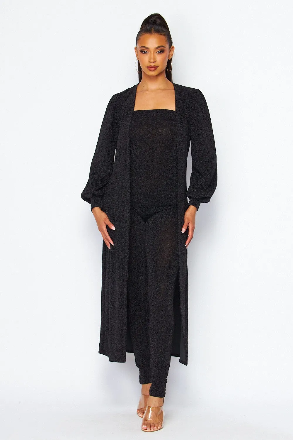 Glitter Tube Jumper and Duster Set