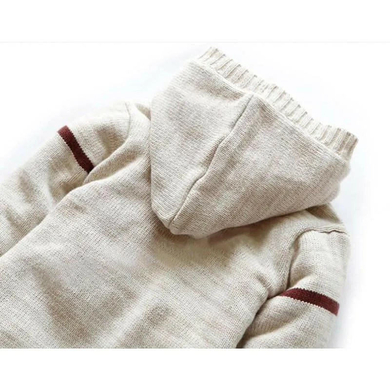 Infant Winter Thick Fleece lined Reindeer Bodysuit