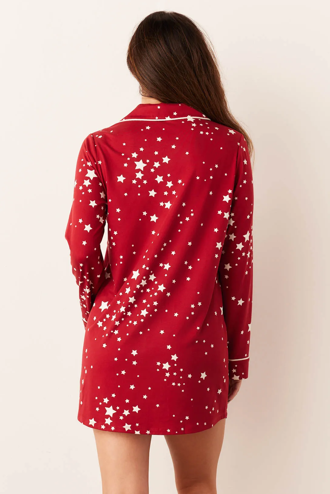 Kara Boyfriend Shirt | Red Stars