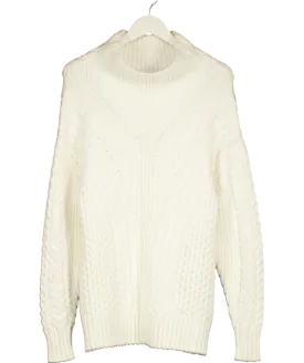 Karen Millen Cream Cable Knit Jumper UK XS
