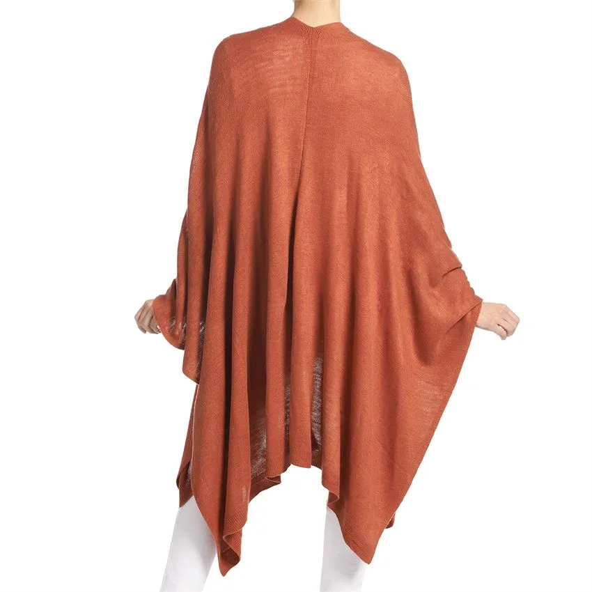 Kiara Lightweight Wrap - Rust - Final Sale