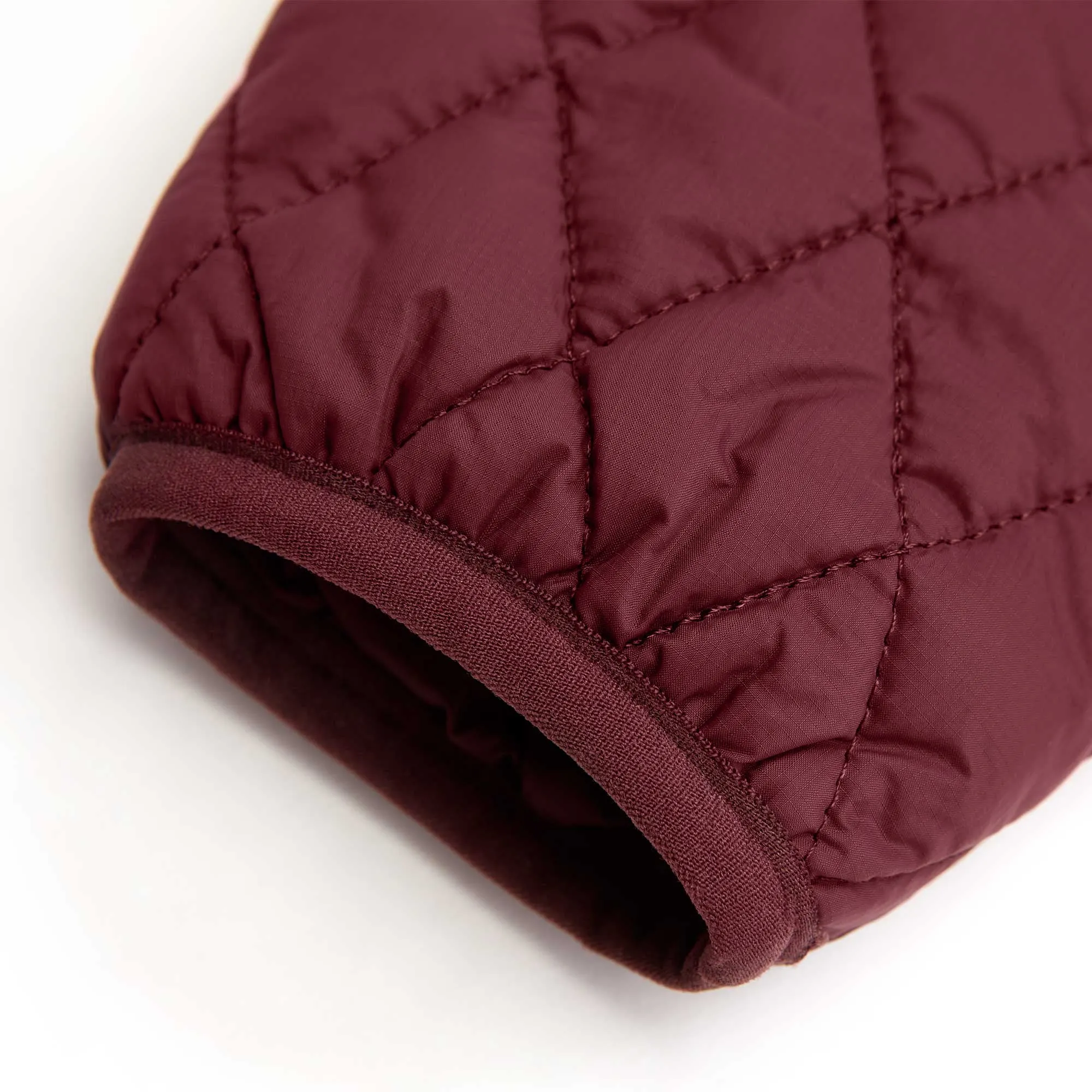 Kids' Quilted Puffer Jacket in Cranberry