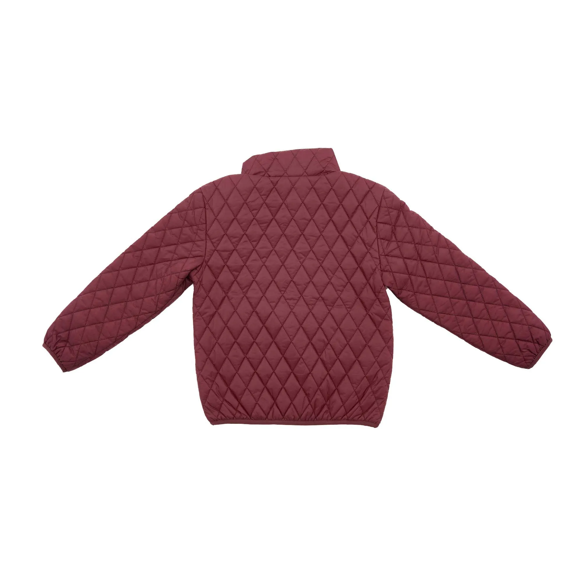 Kids' Quilted Puffer Jacket in Cranberry