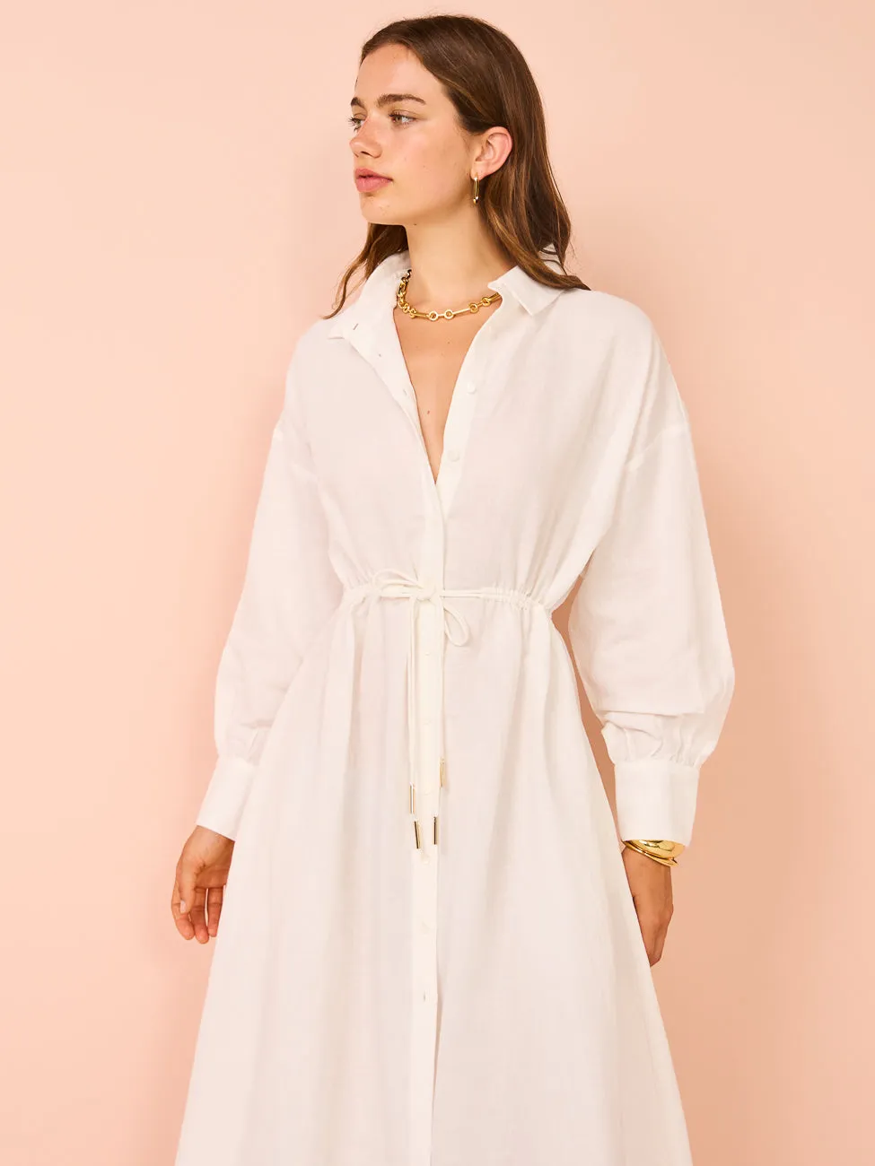 Kinney Isla Shirtdress in Ivory
