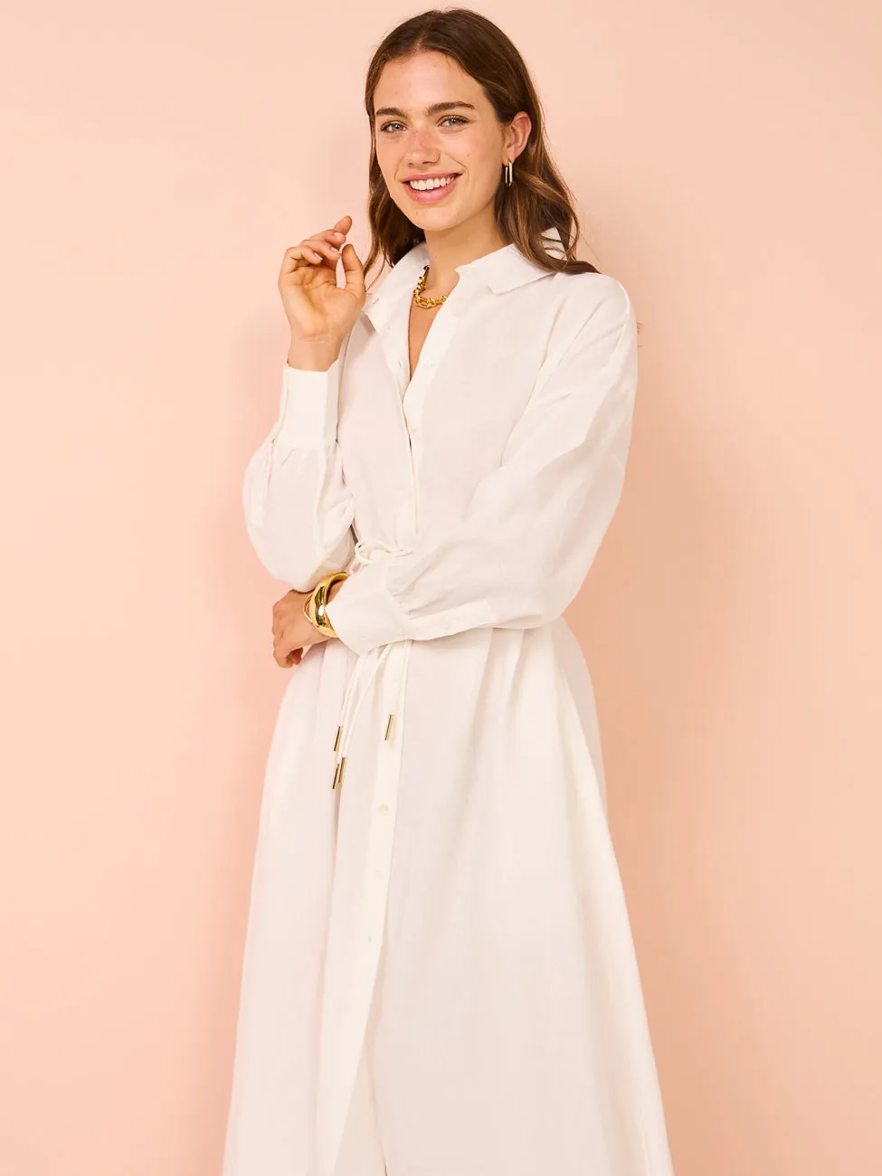 Kinney Isla Shirtdress in Ivory