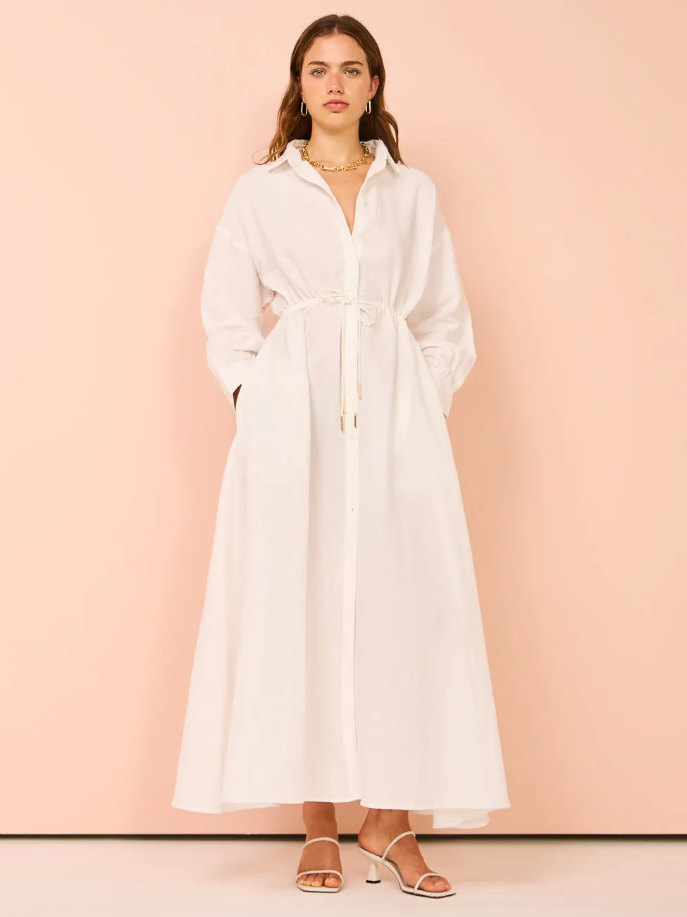 Kinney Isla Shirtdress in Ivory