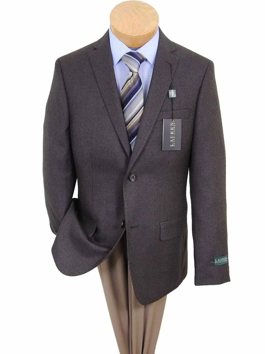 Lauren Ralph Lauren  18141 65% Polyester / 35% Rayon Boy's Sportcoat - Muted Plaid with Burgundy - Brown / Black, 2-Button Single Breasted