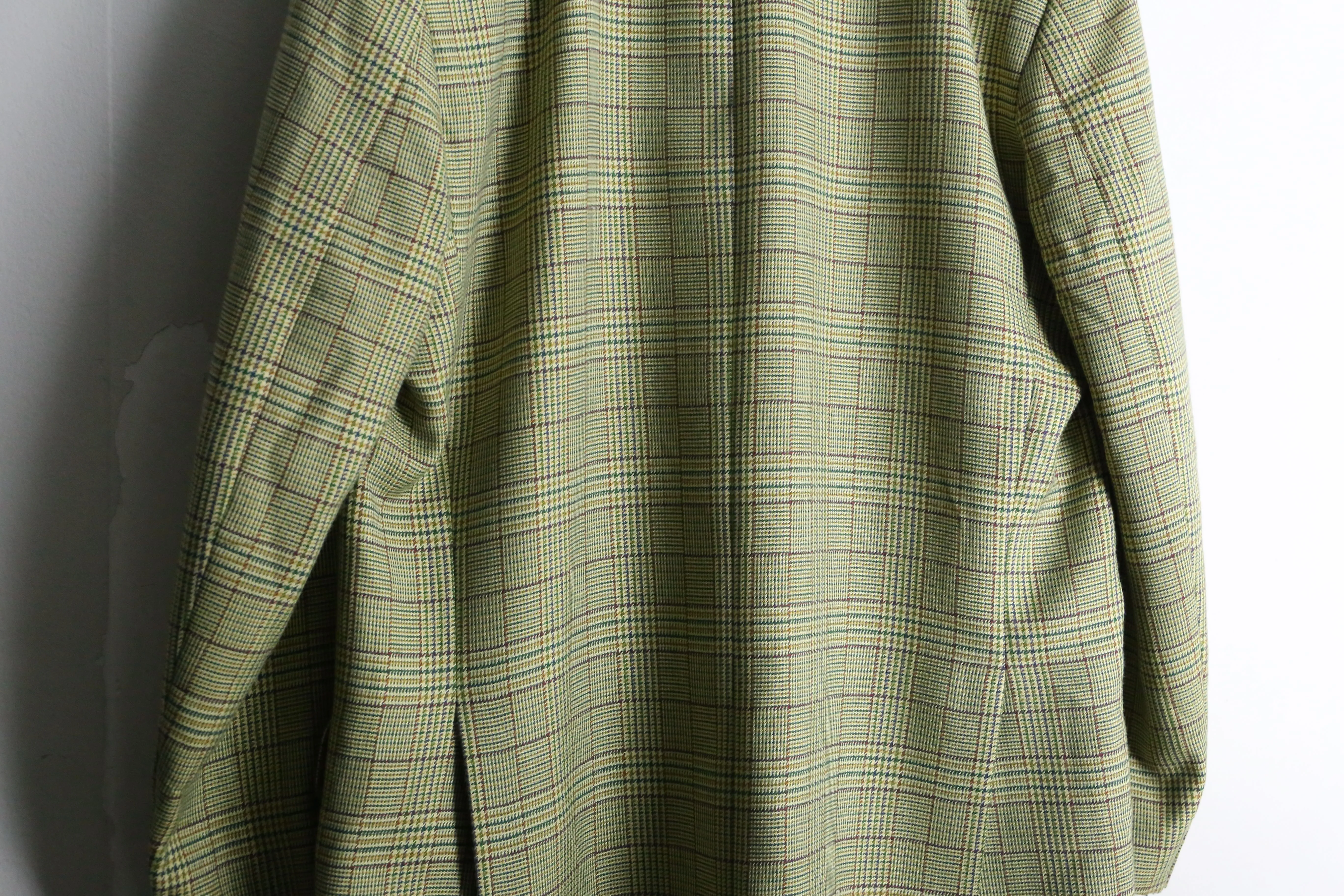 light green check single tailored  jacket