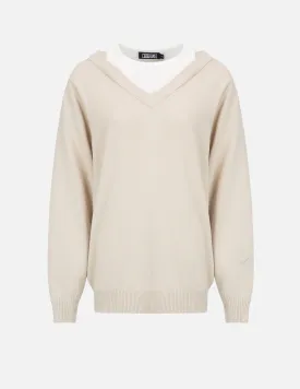 Logo Embroidery 2-in-1 Sweater