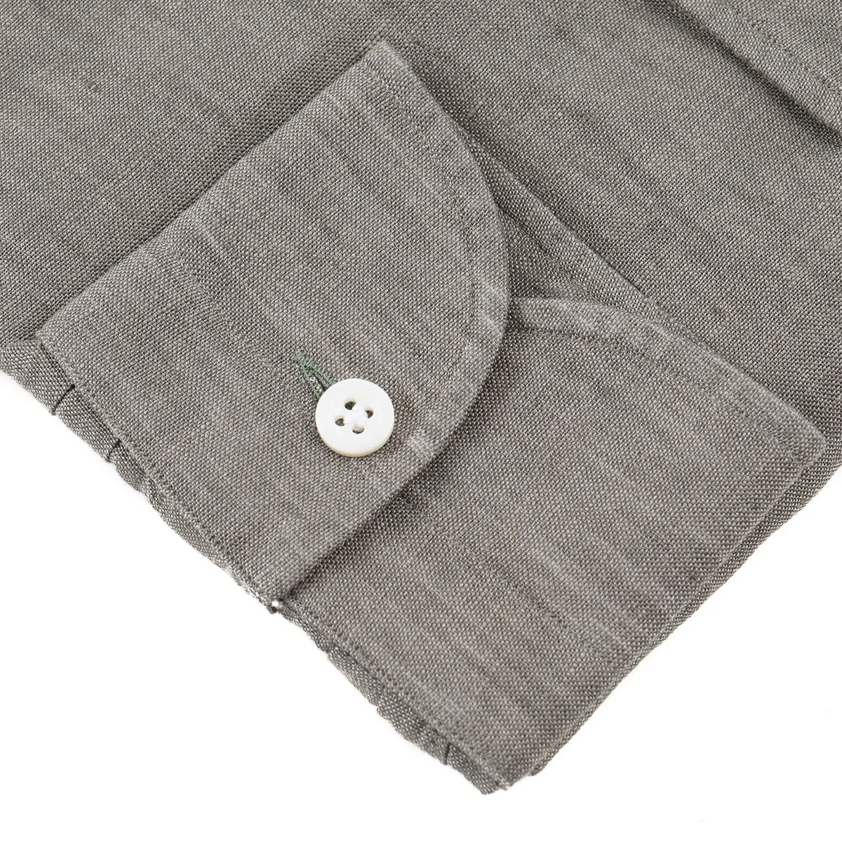 Luigi Borrelli Trim-Fit Linen Dress Shirt