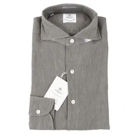 Luigi Borrelli Trim-Fit Linen Dress Shirt