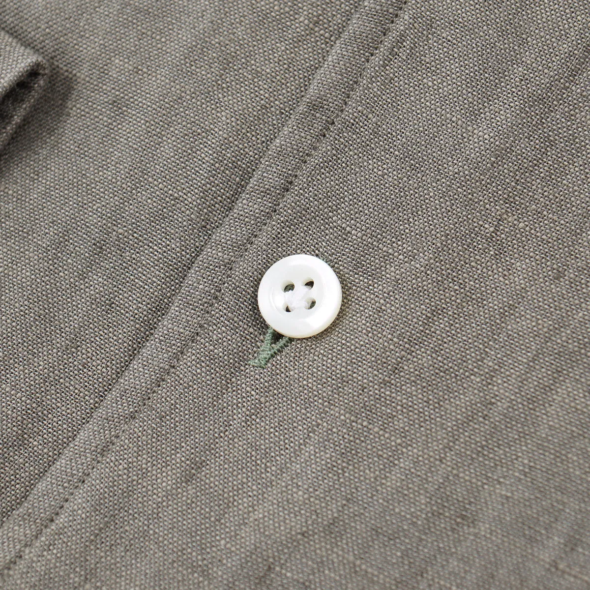 Luigi Borrelli Trim-Fit Linen Dress Shirt